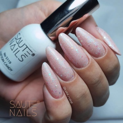 Verniz Gel Saute Nails S119 Cotton Candy - Glitter Colorido
