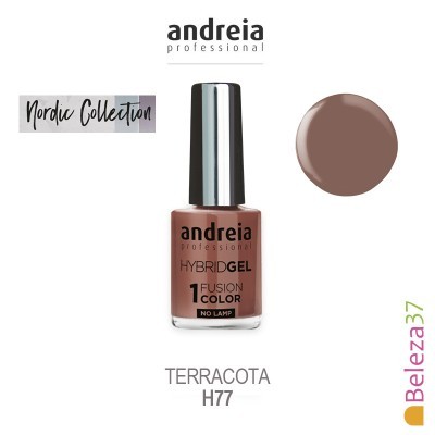 Verniz para unhas andreia professional TERRACOTA H77 com amostra de cor
