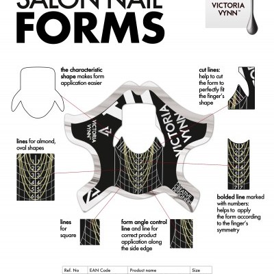 Salon Nail Form Black - Moldes para Extensões VV - 100 Unid