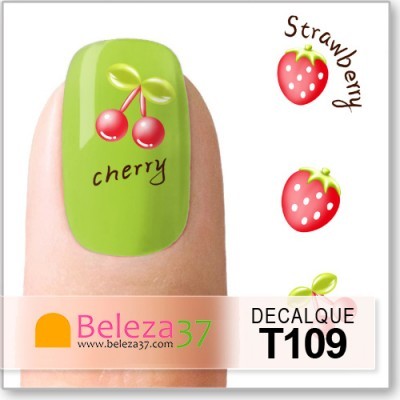 Decalques com Cerejas e Morangos (T109)