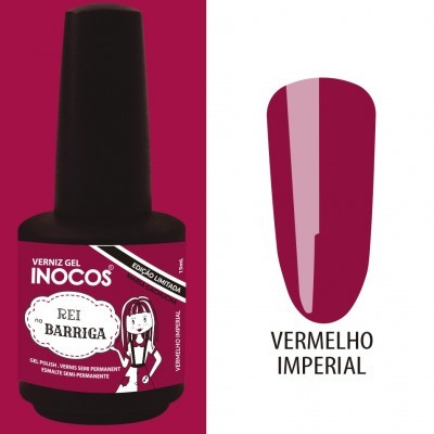 Verniz Gel Inocos – 201 - Rei na Barriga (Vermelho Imperial) 15ml