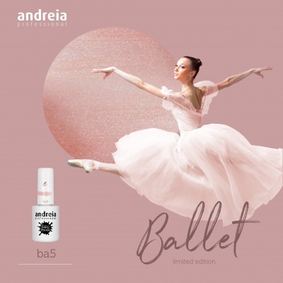Verniz Gel Andreia Ba5 – Nude com reflexos de brilhos