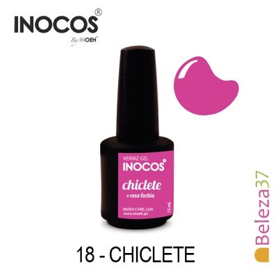 Verniz Gel Inocos 18 — Chiclete (Rosa Fushia)