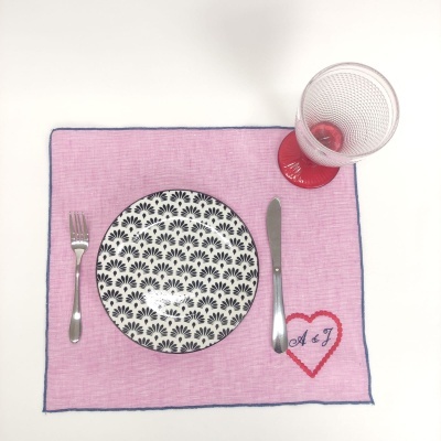 Mantel Individual/Servilleta Perfect Heart