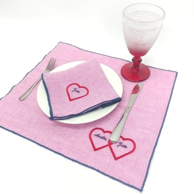 Mantel Individual/Servilleta Hearts