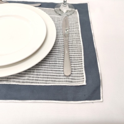 Mantel Individual Doble Gris