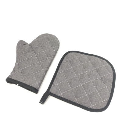 Manopla y Agarrador Acolchado Gray