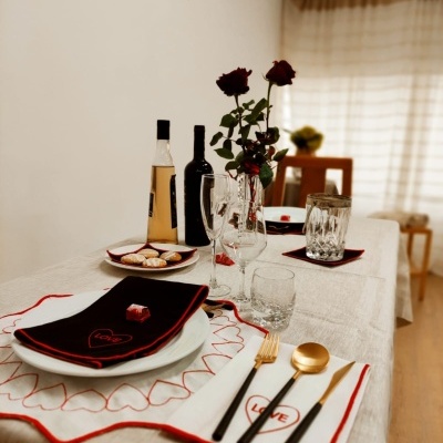 Mantel individual/Servilleta San Valentín