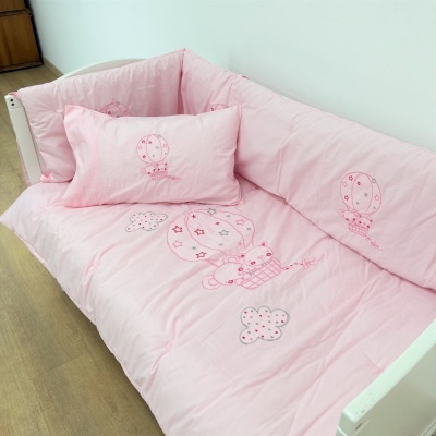 Conjunto Edredón Bordado Algodón Balões