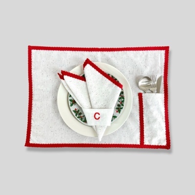 Mantel Individual con Bolsillo Cuchillería