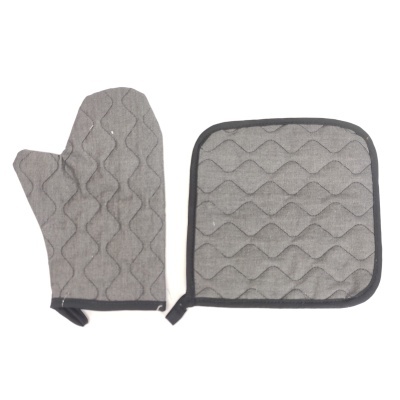 Manopla y Agarrador Acolchado Gray