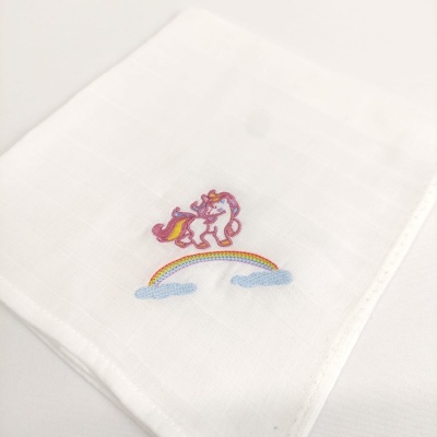 Muselina Algodón Unicórnios Personalizable