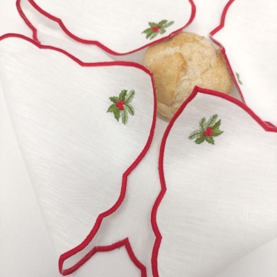 Servilleta Cesta de Pan Christmas Lino JOL/COL