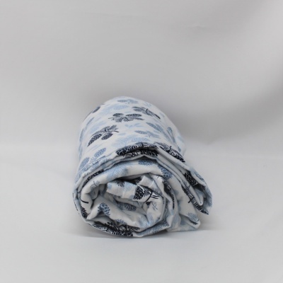 Sábana Bajera de Franela Pinha Azul Baby