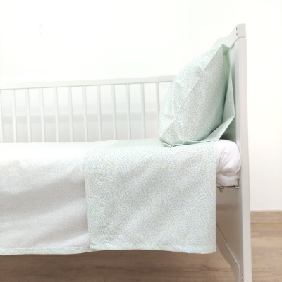 Juego de Sábanas Bebé Flowers Blue