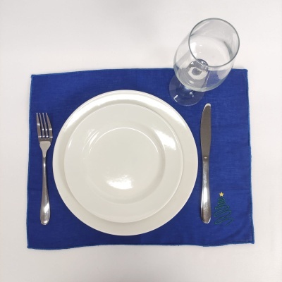 Mantel Individual/Servilleta Lino Of Rollo Christmas Tree Green