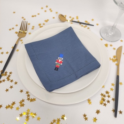 Servilleta Lino Of Soldado Blue Vainica