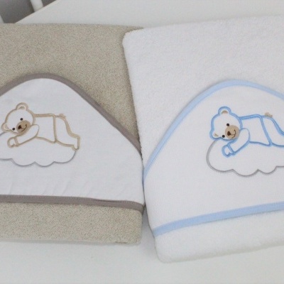 Toalla Baño Bebé Oso Nube