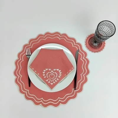 Mantel Individual / Servilleta Salmon