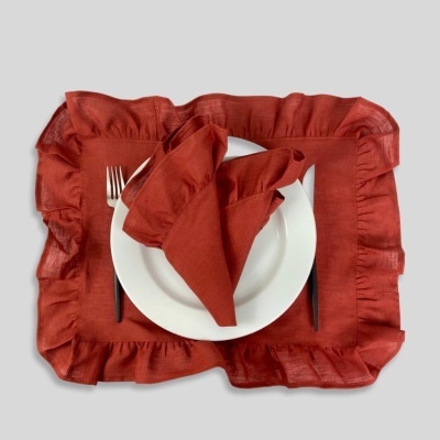 Mantel Individual/Servilleta/Camino de Mesa Volante Marilu Lino COL