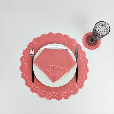 Mantel Individual / Servilleta Salmon