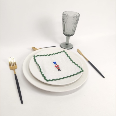 Servilheta Lino COL Cocktail Soldado Verde
