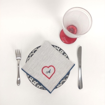 Mantel Individual/Servilleta Perfect Heart