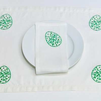Mantel individual/Servilleta Verde Pascua Lino JOL/COL