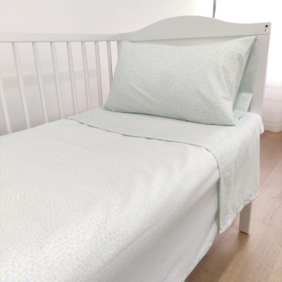 Juego de Sábanas Bebé Flowers Blue