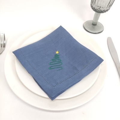 Servilleta Lino Of Soldado Blue Vainica