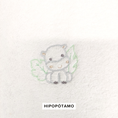 Babero Felpa Blanco Selva Personalizable