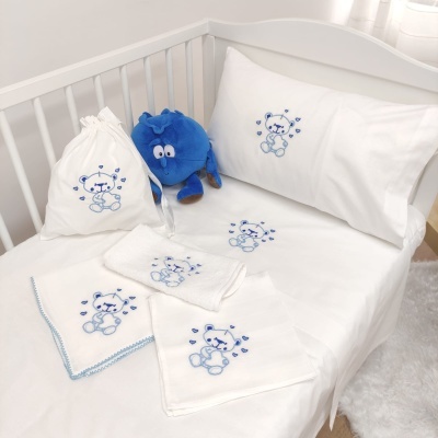 Bolsa Bebe Algodón Oso Corazones Personalizable