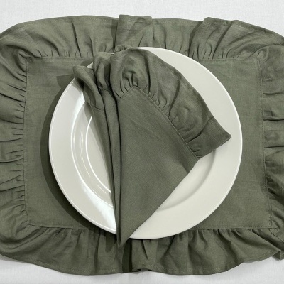 Mantel Individual/Servilleta/Camino de Mesa Volante Marilu Lino COL