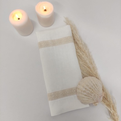 Toalla de Bautismo Feather Lino JOL Toalla de Bautismo Feather Lino JOL