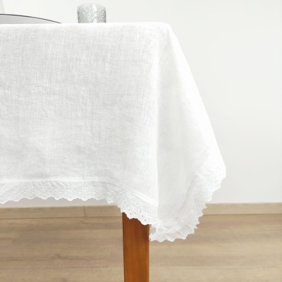 Mantel Encaje Flores Lino JOL