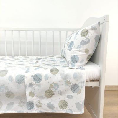 Juego de Sábanas Bebé Globos Azules