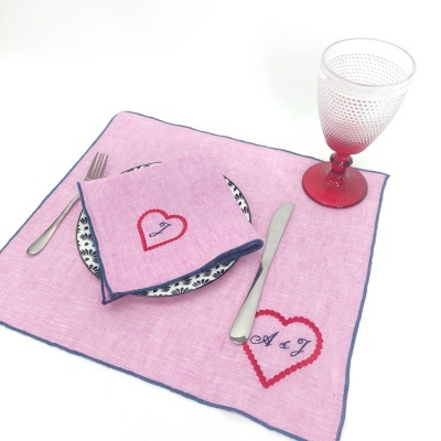 Mantel Individual/Servilleta Perfect Heart