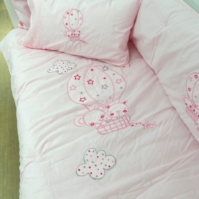 Conjunto Edredón Bordado Algodón Balões