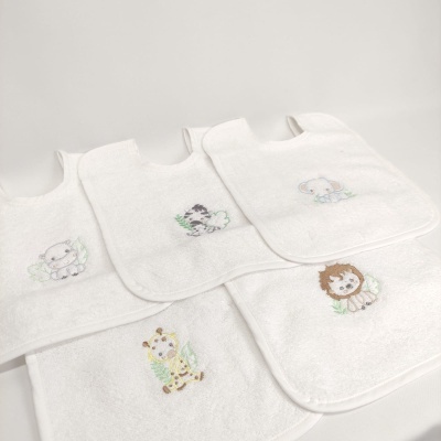 Babero Felpa Blanco Selva Personalizable