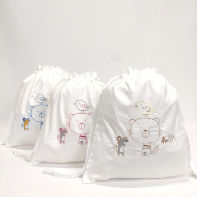 Bolsa Bebe Algodón Gato Personalizable