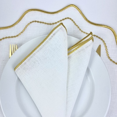 Mantel individual/Servilleta Oro/Plata Lino JOL/COL