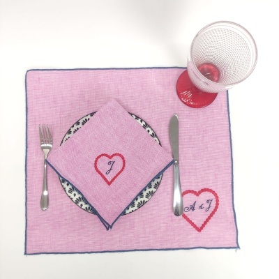 Mantel Individual/Servilleta Perfect Heart