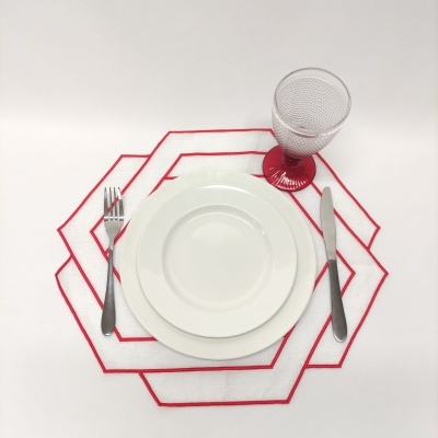 Mantel individual/Servilleta Hexagonal Simple Lino JOL