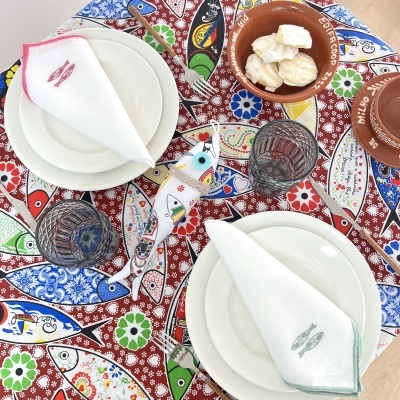 Mantel Algodón Sardinas