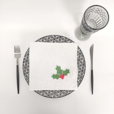 Mantel Individual/Servilleta Lino Of Rollo Acebo White