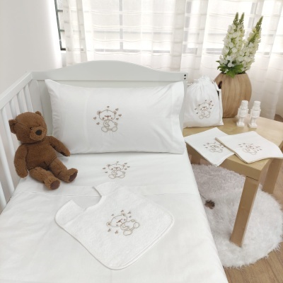 Bolsa Bebe Algodón Oso Corazones Personalizable