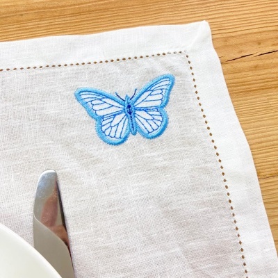 Servilleta/Mantel Individuales Mariposas Lino JOL/COL