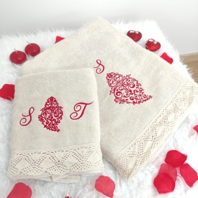 Juego de Toallas Baño Viana RED Personalizable