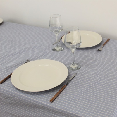 Mantel Lino Blue Stripes