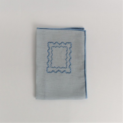Mantel Individual/Servilleta Belle Blue Lino COL